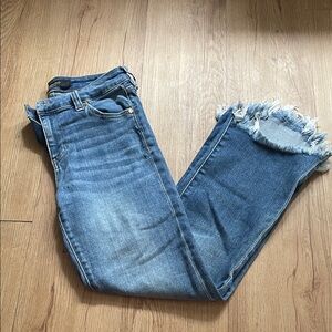 Liverpool Frayed Hem Blue Jeans